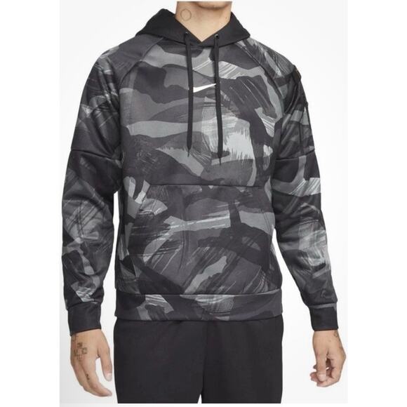Nike Therma-FIT AOP Camo Hoodie Sweatshirt Center Swoosh NWT Mens 3XL - Picture 1 of 7